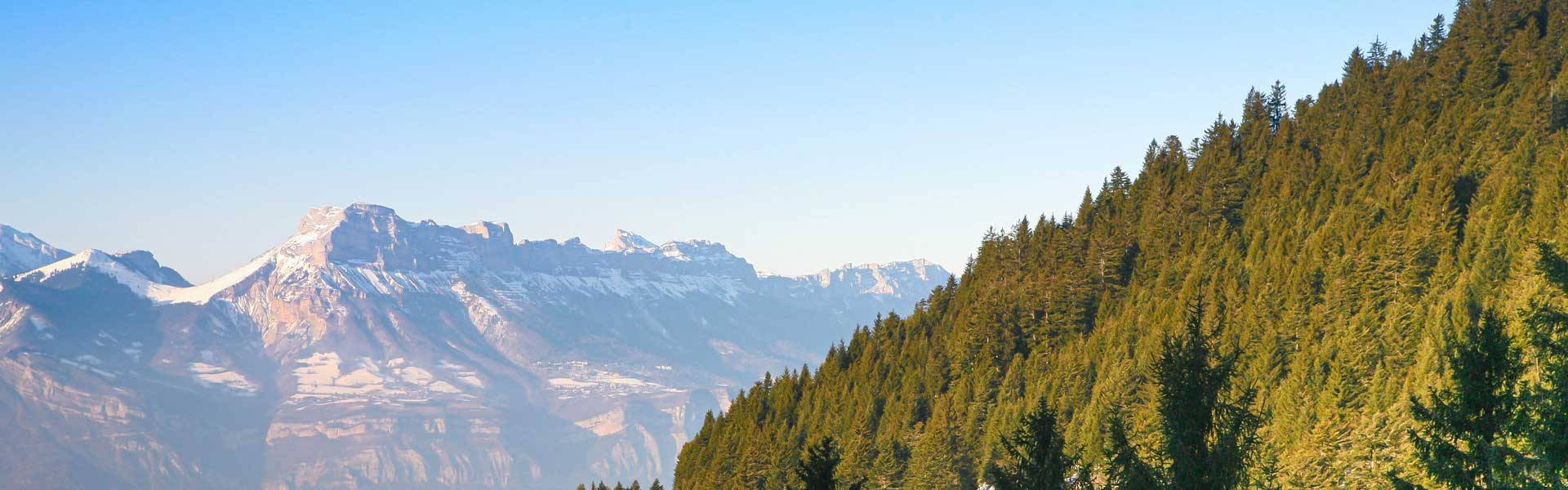 vue sur les montagnes du massif de belledonne